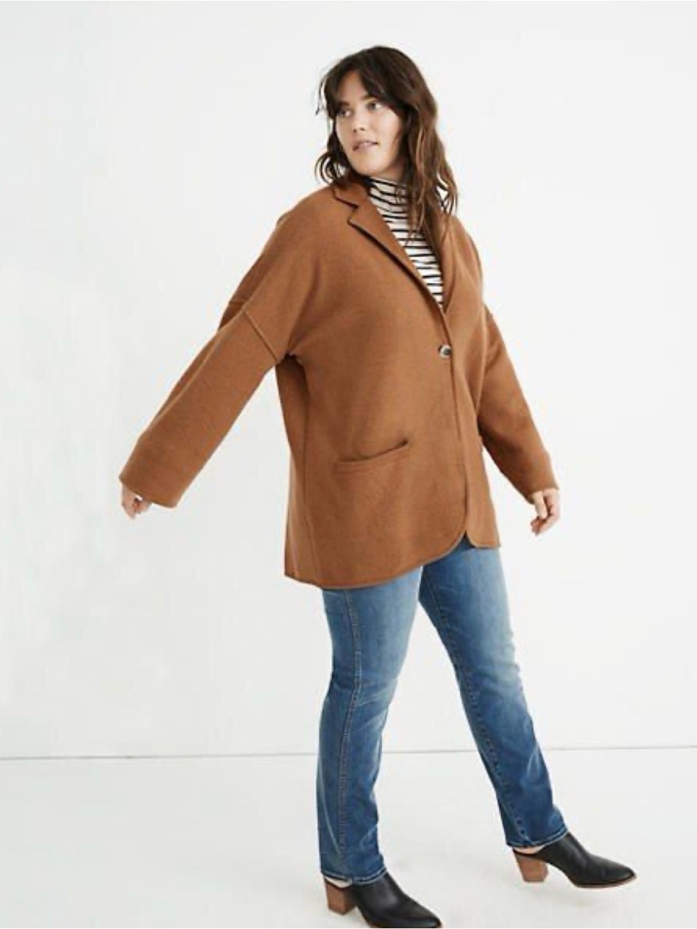 Madewell Merino Wool Saville Sweater Blazer M Cozy Aesthetic Quiet Luxury